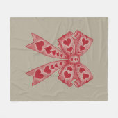 Couverture Polaire Saint Valentin Coeur Coquette arc Retro Valentine (Devant (Horizontal))