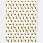 Couverture Polaire Saint-Valentin Coeurs Tordus (Devant)