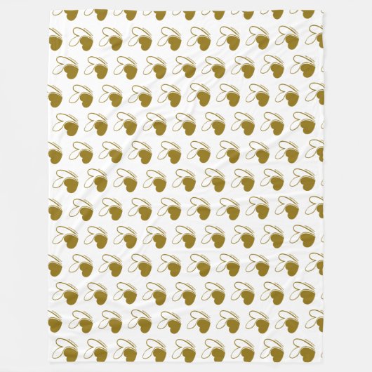 Couverture Polaire Saint-Valentin Coeurs Tordus (Devant)