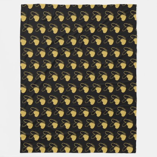 Couverture Polaire Saint-Valentin Coeurs Tordus (Devant)