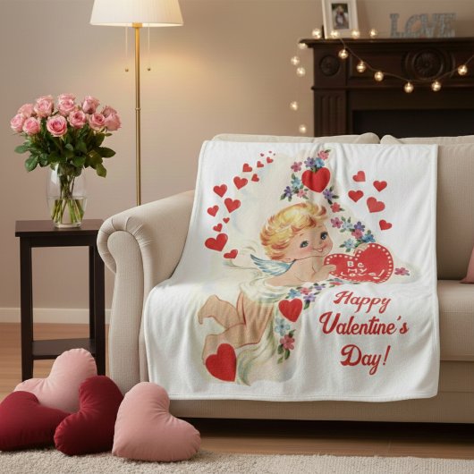 Couverture Polaire Saint Valentin Cupid Sois Mon Amour Milieu de Sièc