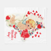 Couverture Polaire Saint Valentin Cupid Sois Mon Amour Milieu de Sièc (Devant (Horizontal))