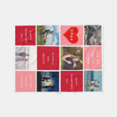 Couverture Polaire Saint Valentin Photo Collage Cadeau (Devant (Horizontal))