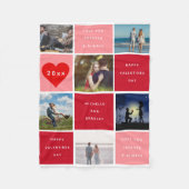 Couverture Polaire Saint Valentin Photo Collage Cadeau (Devant)