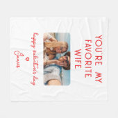 Couverture Polaire Saint Valentin Photo Vous êtes ma femme préférée (Devant (Horizontal))