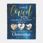 Couverture Polaire Saint Valentin Romantique Loved Photo Collage Coeu (Devant)