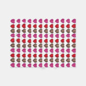 Couverture Polaire Saint-Valentin Rouge huile chocolat Coeurs bonbons (Devant (Horizontal))