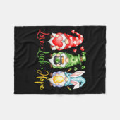 Couverture Polaire Saint-Valentin Saint-Patrick Pâques Amour Chance E (Devant (Horizontal))