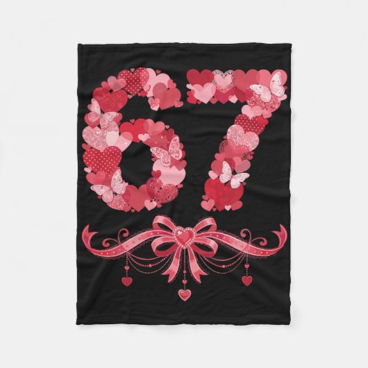Couverture Polaire Saint-Valentin Six Sept 67 Meme Drôle 6 7 Valent (Devant)