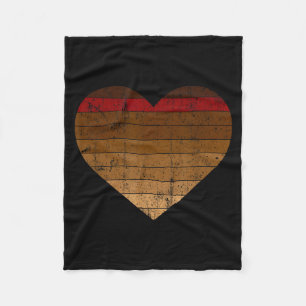 Couverture Polaire Saint-Valentin Vintage Cœur Mélanine Africain Fier