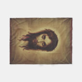 Couverture Polaire Sainte Face de Jésus Christ (Devant (Horizontal))