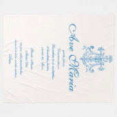 Couverture Polaire Sainte Vierge Marie Hail Marie Ave Maria Prière (Devant (Horizontal))