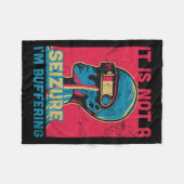 Couverture Polaire Saisie amusante - Ruban pourpre pour l'oreillette (Devant (Horizontal))