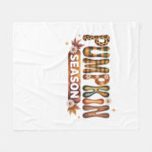 Couverture Polaire Saison citrouille Boho Automne (Devant (Horizontal))