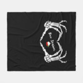 Couverture Polaire Saison classique Skeleton Hand Heart (Devant (Horizontal))