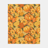 Couverture Polaire Saison d'automne Halloween Citrouille Motif (Devant)