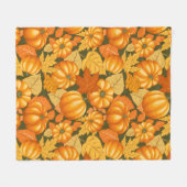 Couverture Polaire Saison d'automne Halloween Citrouille Motif (Devant (Horizontal))