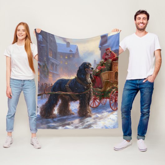 Couverture Polaire Saison de Noël Cocker Spaniel (En situation)