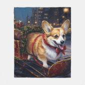 Couverture Polaire Saison de Noël de Corgi (Devant)