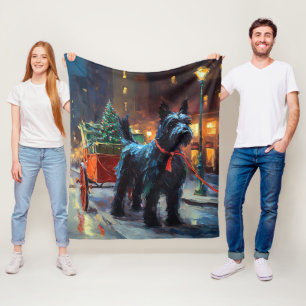 Couverture Polaire Saison de Noël du Terrier écossais