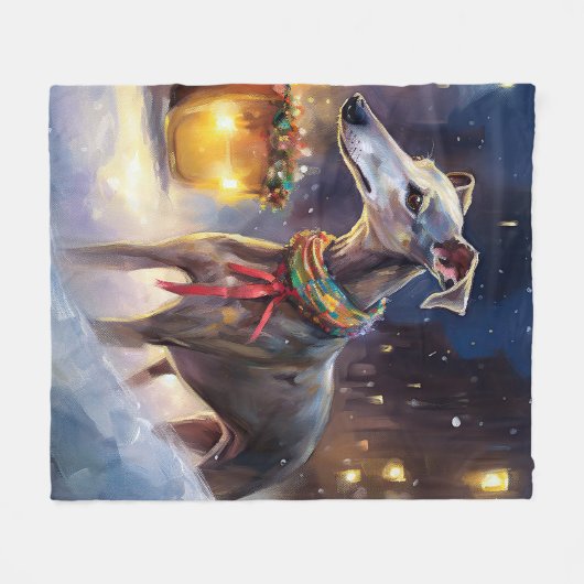 Couverture Polaire Saison de Noël Greyhound (Devant (Horizontal))