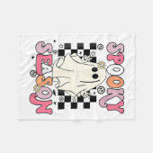 Couverture Polaire Saison Éffrayante du fantôme mignon d'Halloween (Devant (Horizontal))