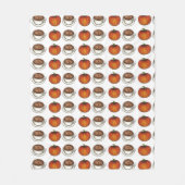 Couverture Polaire Saison épice citrouille Café Fin automne automne (Devant)