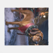 Couverture Polaire Saison Festive de Noël de Bloodhound (Devant (Horizontal))