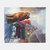 Couverture Polaire Saison festive de Noël de Setter en Irlande (Devant (Horizontal))