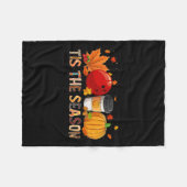 Couverture Polaire Saison Leopard Citrouille Bowling Halloween Leaf a (Devant (Horizontal))
