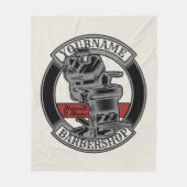 Couverture Polaire Salon de coiffeur Retro Personnalisé (Devant)