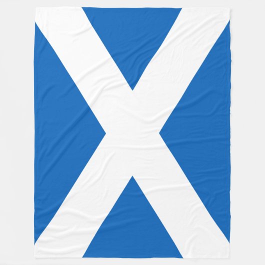 Couverture Polaire Saltire ~ Drapeau de l'Ecosse Fleece Blanket (Devant)