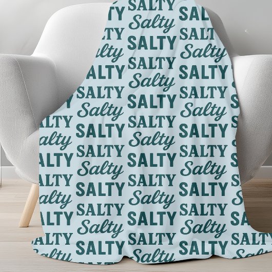 Couverture Polaire Salty Life | Impression graphique bleu sarcelle cô