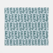 Couverture Polaire Salty Life | Impression graphique bleu sarcelle cô (Devant (Horizontal))