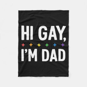 Couverture Polaire Salut Gay Papa Papa Soutien LGBTQ Mois Fierté Drôl
