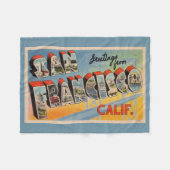 Couverture Polaire Salutation vintage de San Francisco (Devant (Horizontal))