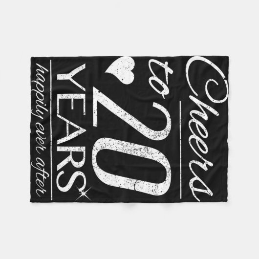 Couverture Polaire Salutations à 20 ans mariés Couples 20e Mariage An (Devant (Horizontal))