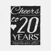 Couverture Polaire Salutations à 20 ans mariés Couples 20e Mariage An (Devant)