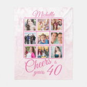 Couverture Polaire Salutations à 40 ans Modèle photo 40e anniversaire (Devant)