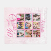 Couverture Polaire Salutations à 40 ans Modèle photo 40e anniversaire (Devant (Horizontal))