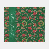 Couverture Polaire Salutations de Noël Gingerbread Hommes (Devant (Horizontal))