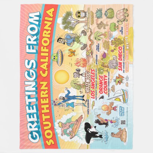 Couverture Polaire Salutations de SoCal Fleece Blanket (Devant)