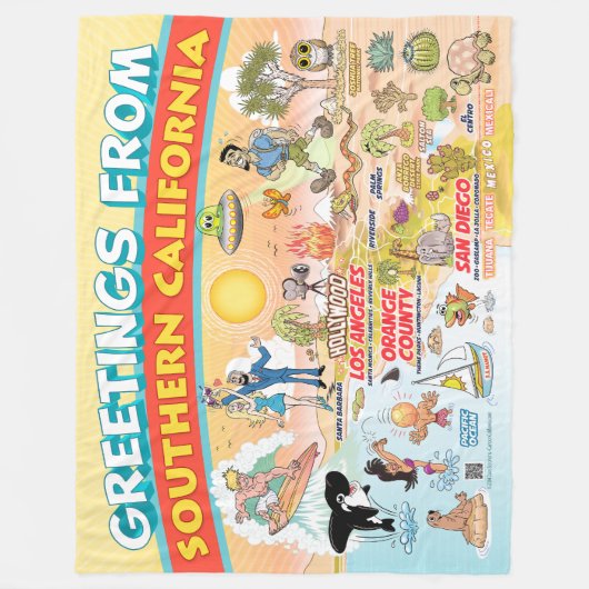 Couverture Polaire Salutations de SoCal Fleece Blanket (Devant)