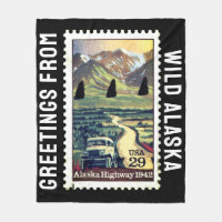 Salutations de Wild Alaska Timbre Vintage