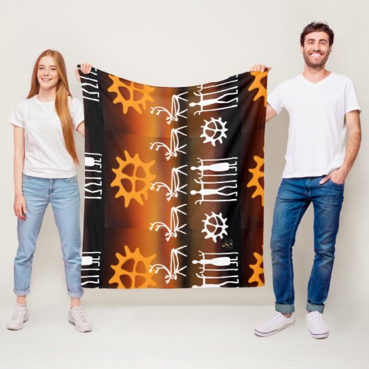 Couverture Polaire Samiska tecken inspiration (En situation)