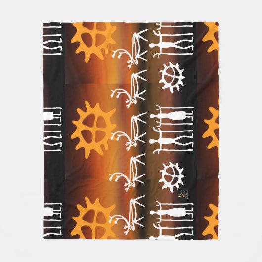 Couverture Polaire Samiska tecken inspiration (Devant)