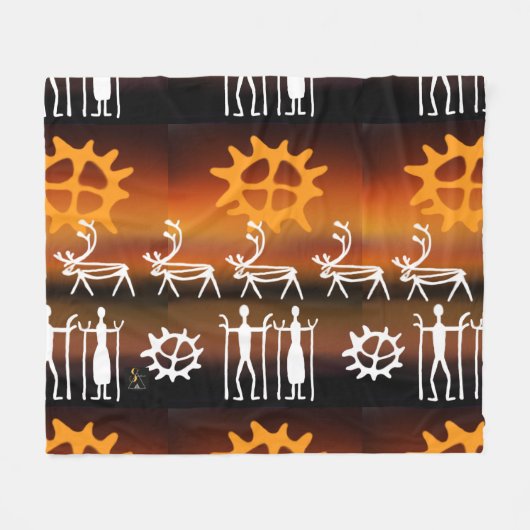 Couverture Polaire Samiska tecken inspiration (Devant (Horizontal))