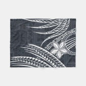 Couverture Polaire Samoan - Hawaï - Dessins de vieux tapa polynésiens (Devant (Horizontal))