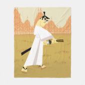 Couverture Polaire Samouraï Jack Drawing Sword (Devant)