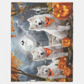 Couverture Polaire Samoyed Halloween Épouvantable (Devant)
